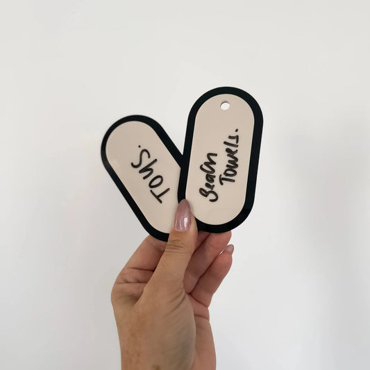 Acrylic Storage Labels | Reusable Write On!