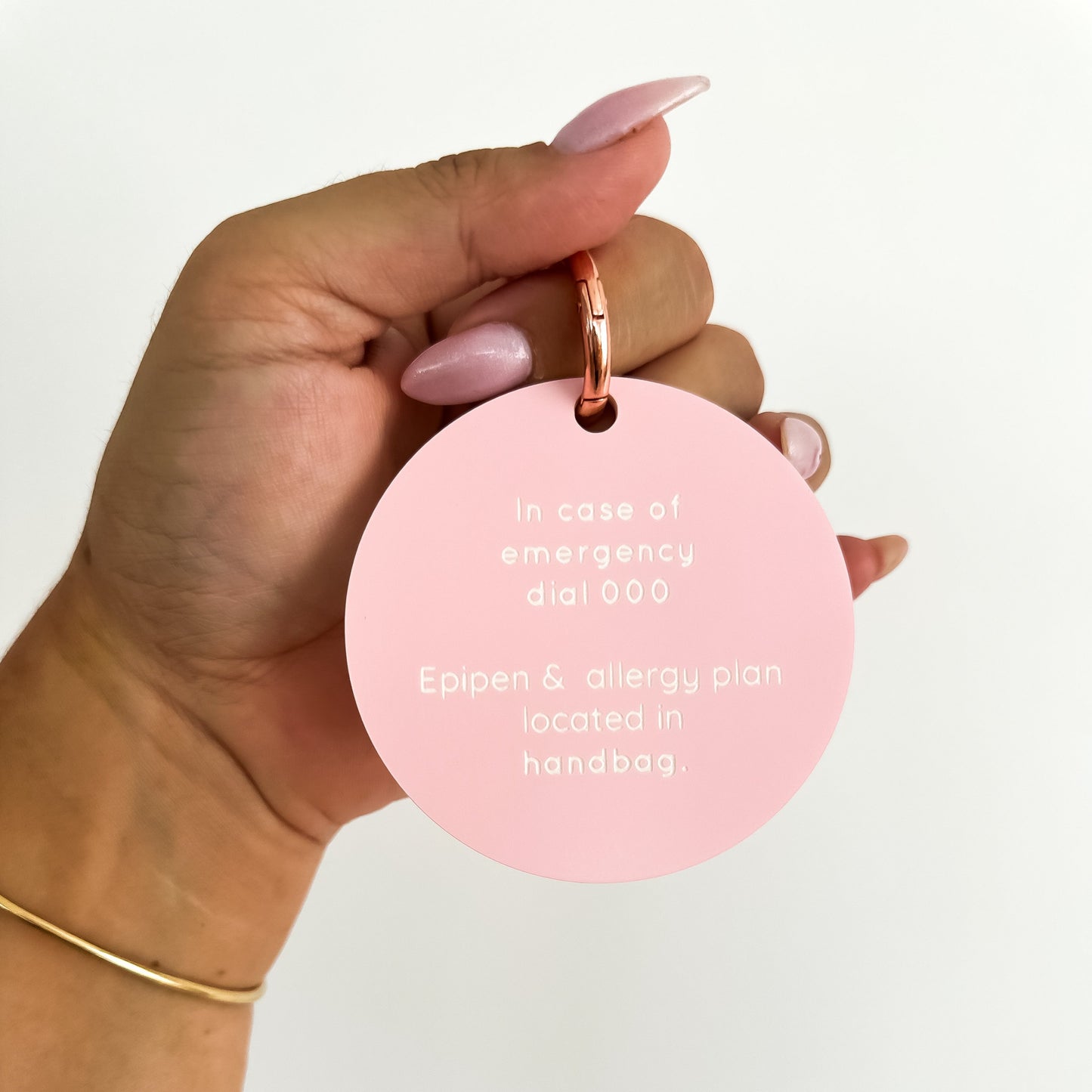 Round Allergy Tag | Medical Alert | Custom Key or Bag Tag