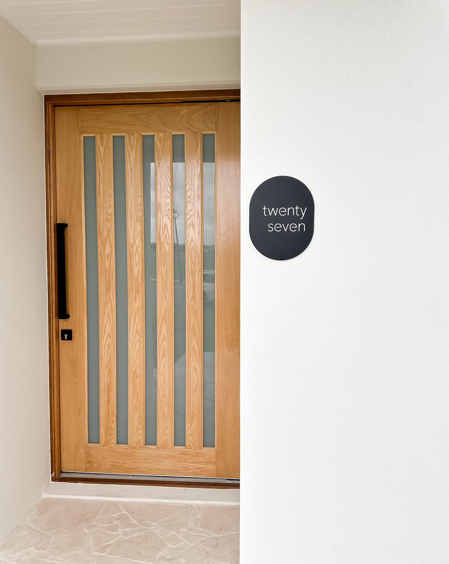 Oval House Sign | Written Number