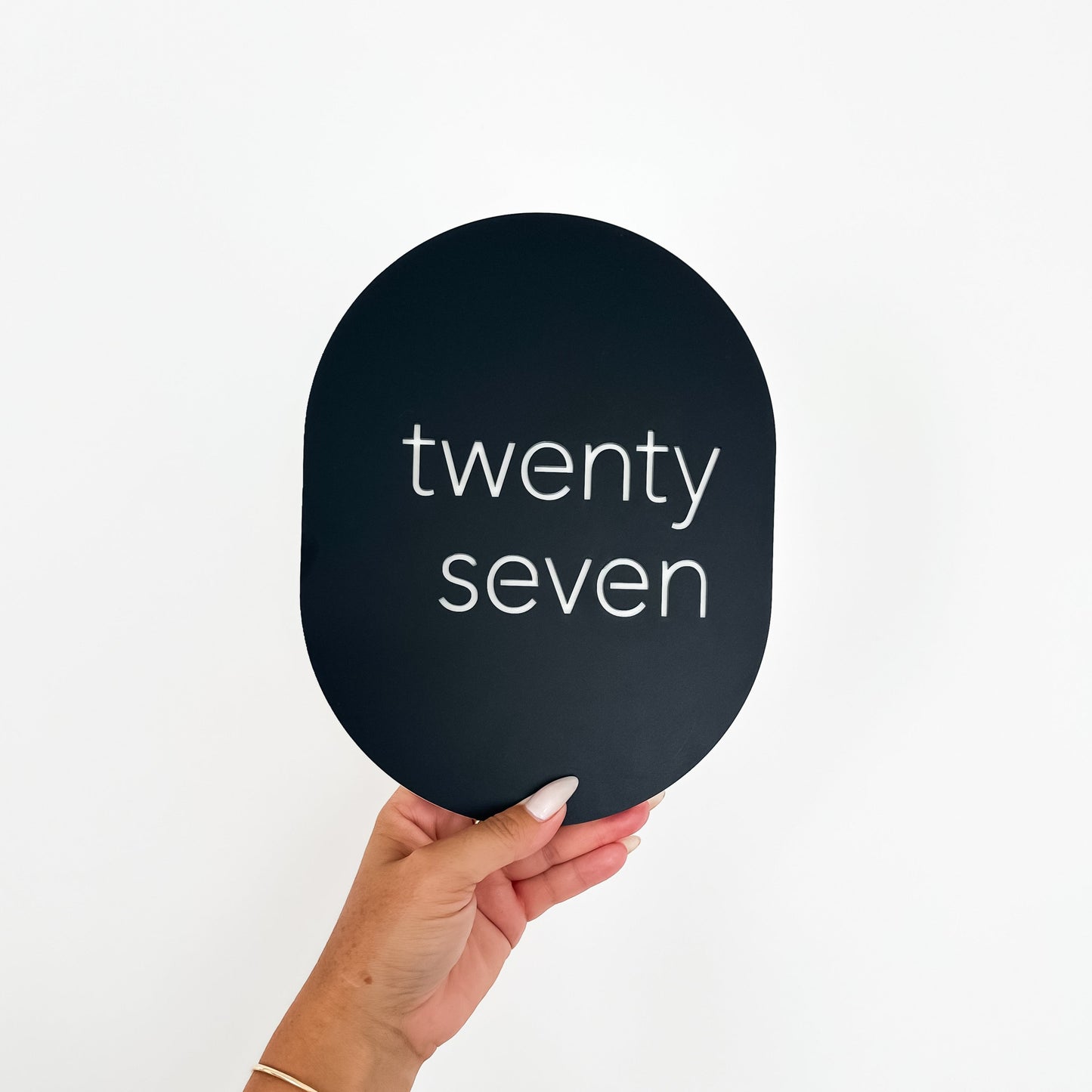 Oval House Sign | Written Number