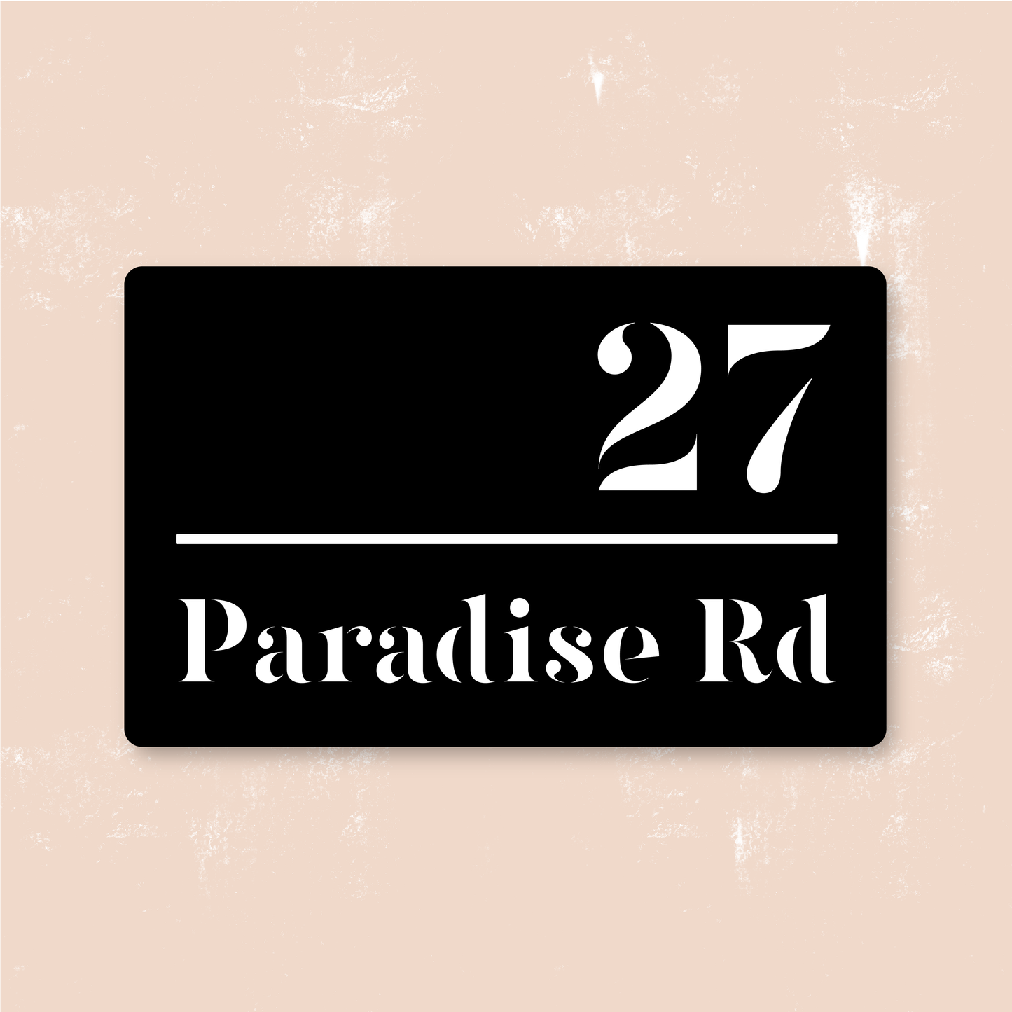 Rectangle House Sign | Numeral & Street Name