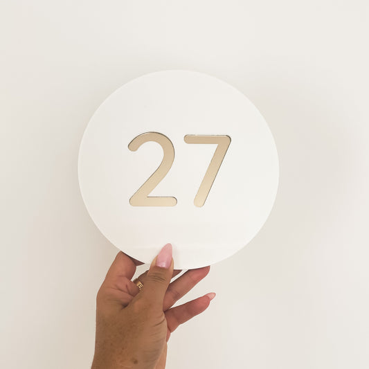 Round House Sign | Numeral only