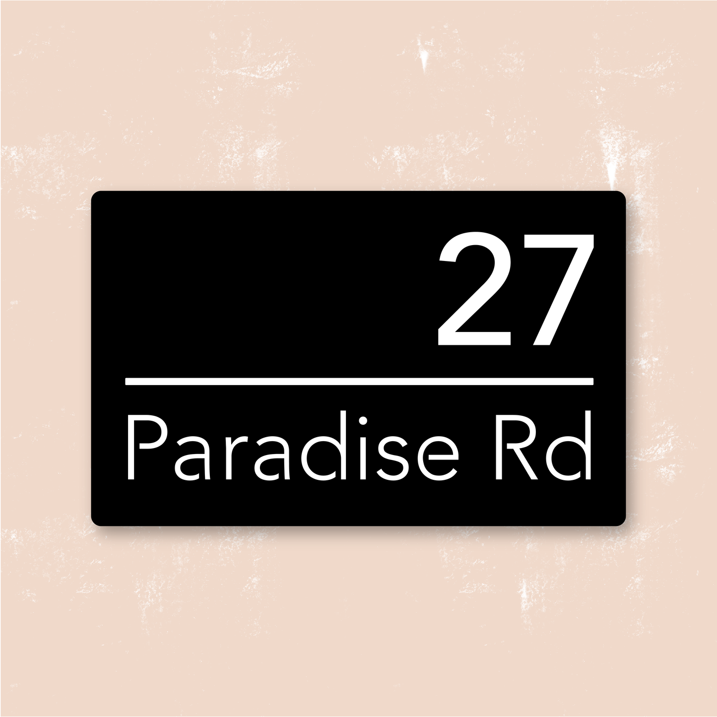 Rectangle House Sign | Numeral & Street Name