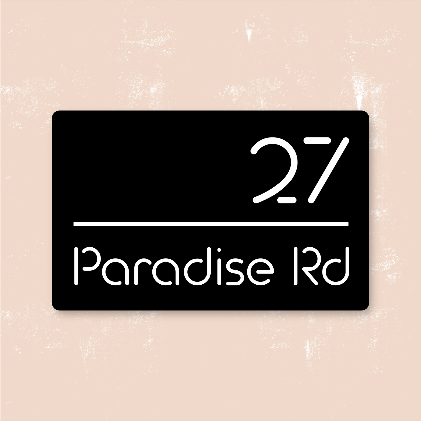 Rectangle House Sign | Numeral & Street Name