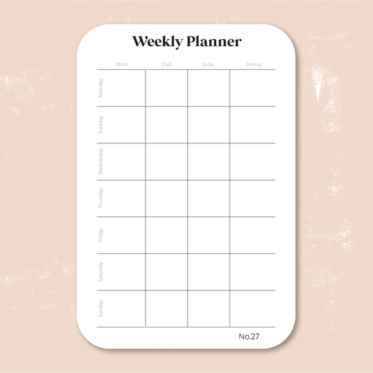 Weekly Activity Planner
