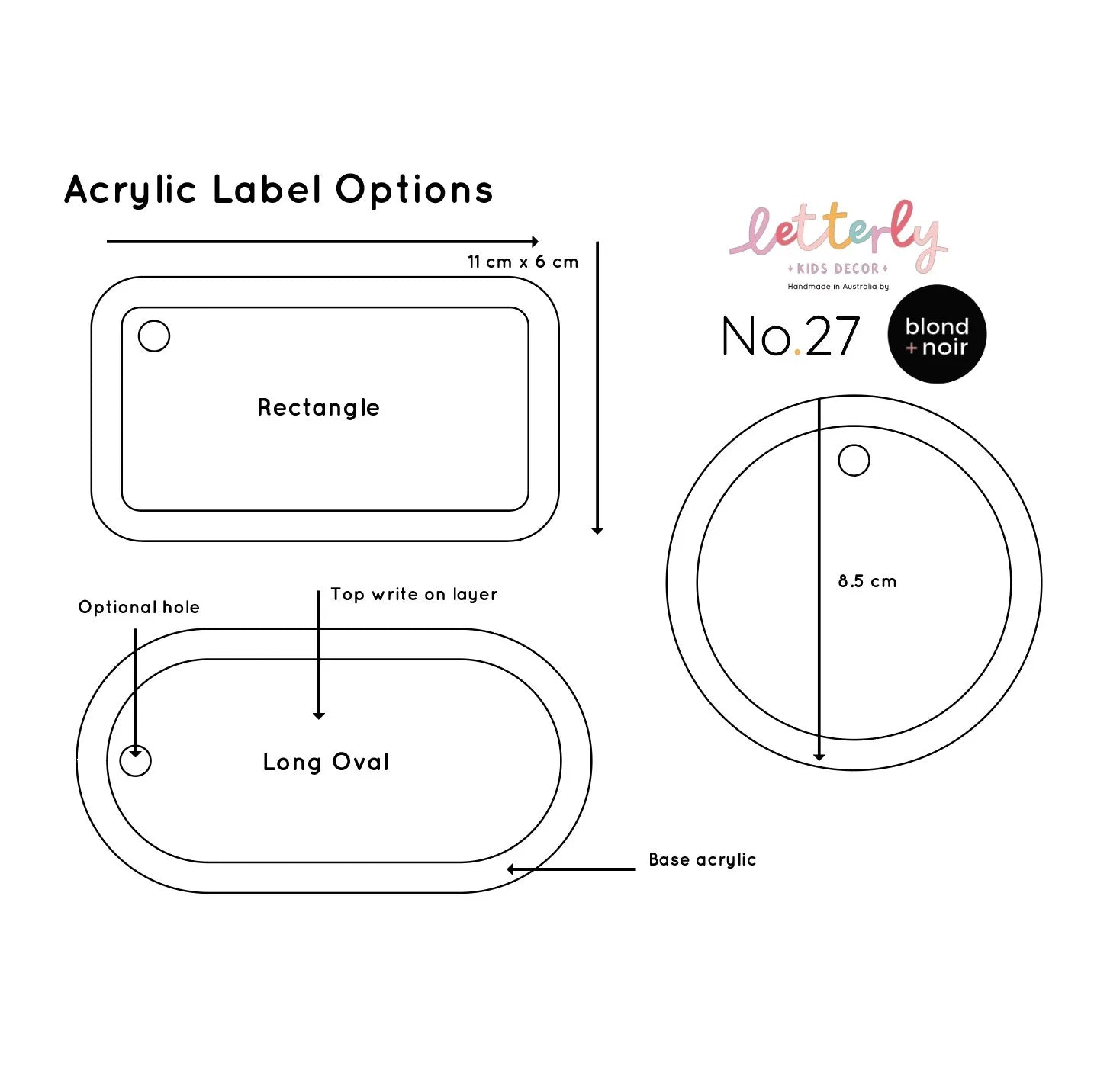 Acrylic Storage Labels | Reusable Write On!